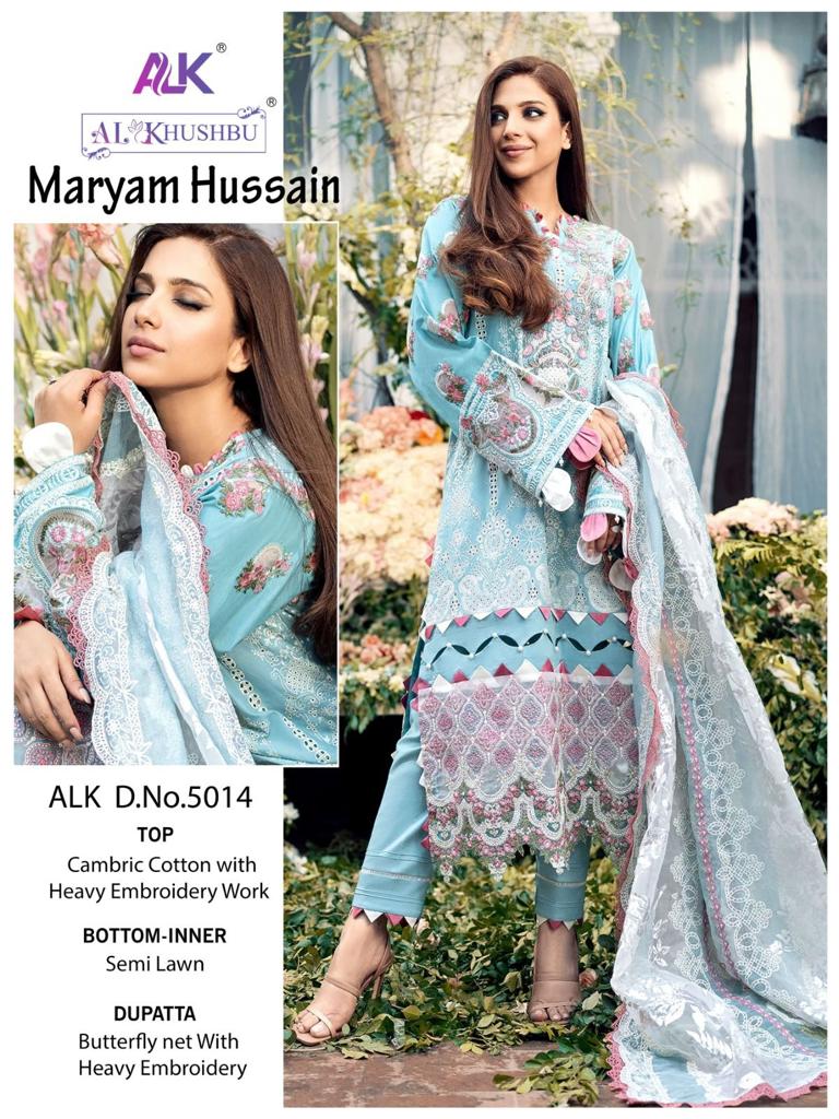 Alk Khushbu Maryam Hussain Designer Pakistani Suits
